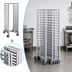 Thumbnail image #3 for Dinex Aluminum End-Load Nesting Pan Rack for 18 Full-Size Sheet Pans