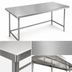Thumbnail image #3 for Advance Tabco 120-Inch x 48-Inch 304 Stainless Steel Work Table with No-Drip Edge and Galvanized Open Base