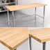Thumbnail image #3 for BK Resources 96-Inch x 30-Inch Hard Maple Flat Top Work Table with Stainless Steel Open Base