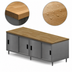 Thumbnail image #3 for BK Resources CMT-3096S 96-Inch x 30-Inch Hard Maple Top Chef Table with Sliding Door Cabinet Base