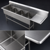 Thumbnail image #3 for John Boos Pro-Bowl 4-Compartment 16-Gauge Stainless Steel Sink with 18
