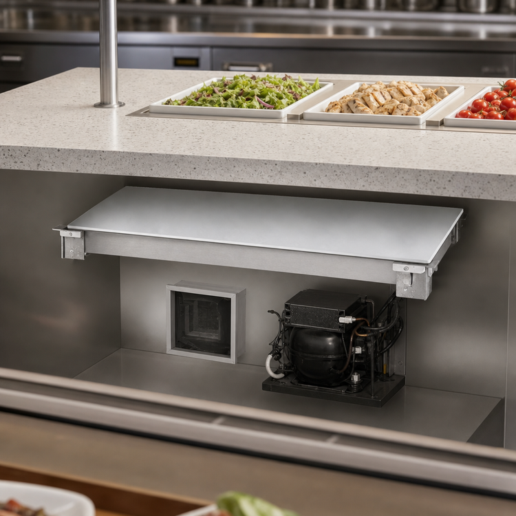 Product image #3 for Hatco 24-Inch Undermount Cold Shelf with Remote Refrigeration, Aluminum Surface