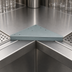 Thumbnail image #3 for Advance Tabco 45° Inside Corner Stainless Steel Drink Rail Filler for DRKR Series
