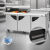 Thumbnail image #4 for Turbo Air Super Deluxe Mega-Top Sandwich/Salad Prep Table With Slide-Back Lid and Work Station, 72 5/8-Inch, 3-Section, 18-Pan, 23 Cu. Ft.