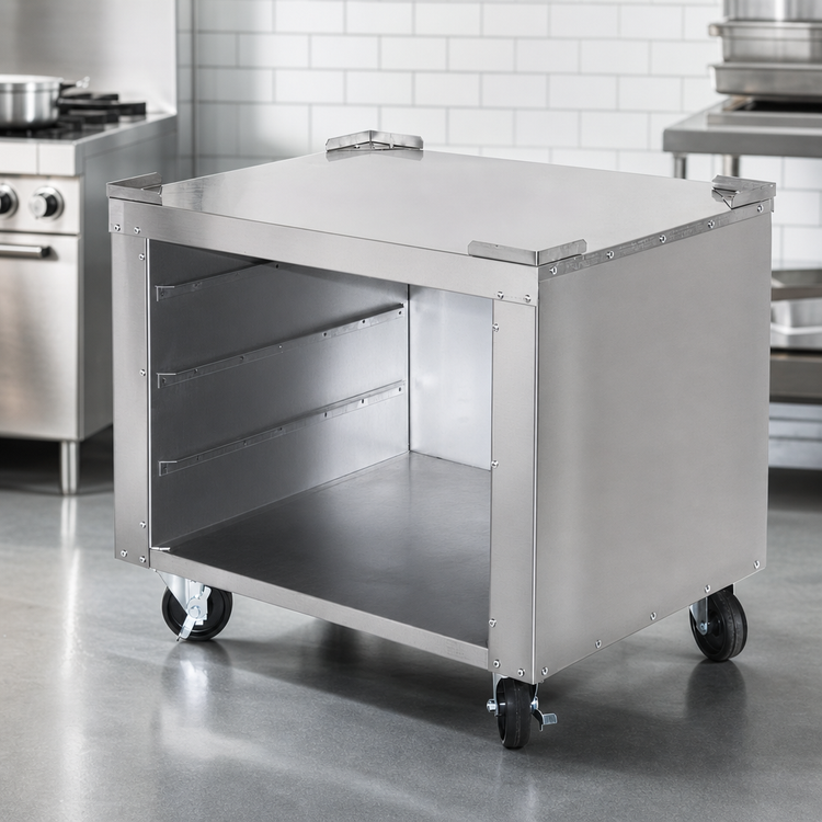 Product image #4 for All Stainless Steel Open Cabinet Oven Stand for Counter Models