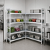 Thumbnail image #3 for Fermostock 4-Tier Corner Expansion Polymer Shelving Unit, 59