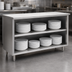Thumbnail image #3 for Spec-Master Open Front Plate Cabinet with 14/304 Stainless Steel Top, 72 x 18 Inches