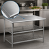 Thumbnail image #3 for Eagle AdjusTable 36 x 30 Inch Heavy-Duty Stainless Steel Work Table with 2 Adjustable Undershelves