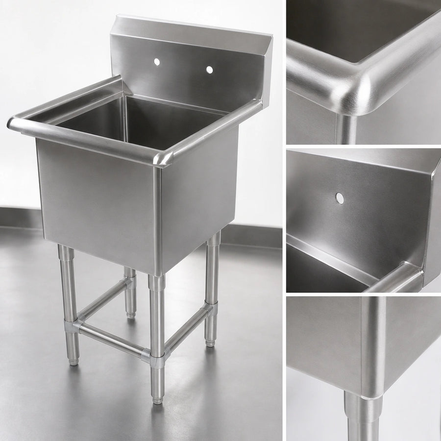14-Gauge Type 300 Stainless Steel Construction