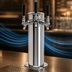 Thumbnail image #3 for Micro Matic USA 3-Faucet Air-Cooled Countertop Column Draft Beer Tower, Polished Stainless Steel