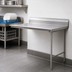 Thumbnail image #3 for Eagle Group Straight Clean Dishtable, 48 x 30 Inches, Right-to-Left Operation, 16/304 Stainless Steel Top, 8-Inch Backsplash