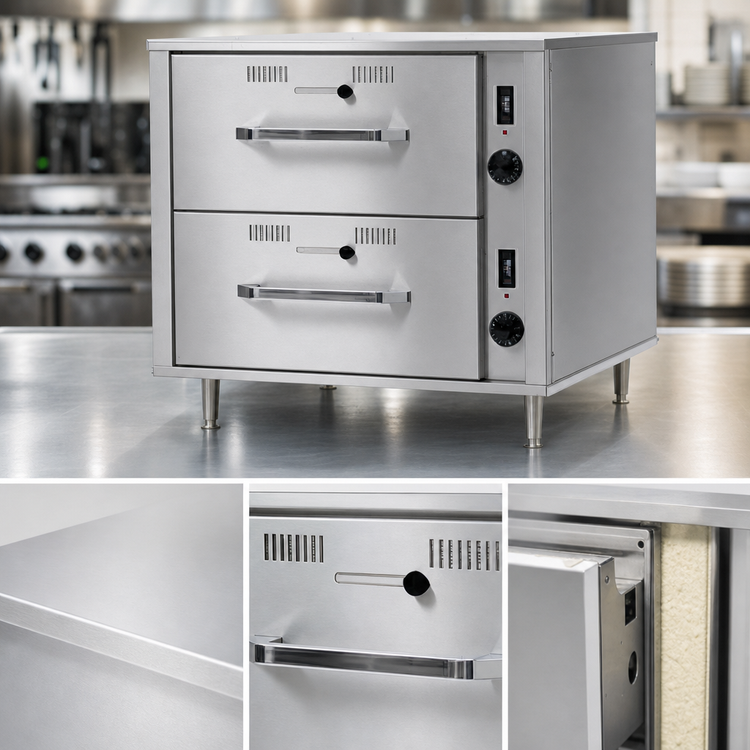 Product image #3 for RedHots 2-Drawer Freestanding Heated Drawer Unit, 29-Inch Wide, 120V