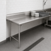 Thumbnail image #3 for Eagle Group Straight Clean Dishtable, 96-Inch x 30-Inch, Right-to-Left Operation, 16/430 Stainless Steel Top