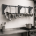 Thumbnail image #3 for Eagle Group 60-Inch Wall-Mounted Aluminum Double-Bar Pot Rack with 10 Hooks