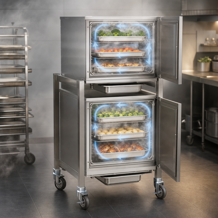 Product image #3 for AccuTemp Evolution Connectionless Boilerless Double-Compartment Convection Steamer with Stand