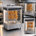 Thumbnail image #3 for Countertop Revolving Pretzel Merchandiser with Tempered Glass Case and Illuminated Interior