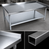Thumbnail image #3 for BK Resources Stainless Steel Equipment Stand with Adjustable Undershelf and 2-Inch 3-Sided Riser, 37 x 30 x 26 Inches