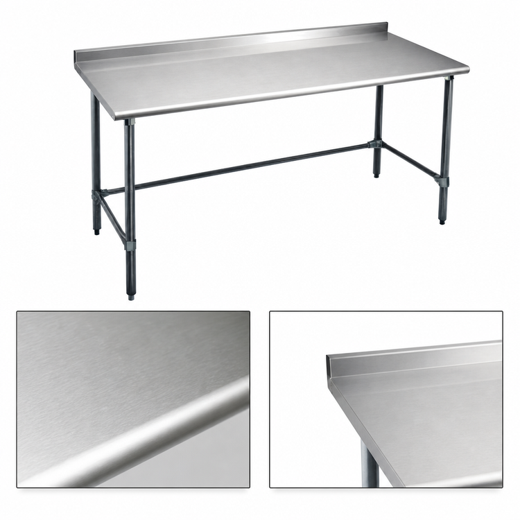 Product image #3 for Eagle Group BlendPort® Budget Series 48" x 30" Stainless Steel Work Table with 1-1/2" Rear Upturn