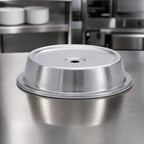 Thumbnail image #3 for Vollrath 62302 Round Stainless Steel Satin Finish Plate Cover for 9-5/16"–9-3/8" Plates Case of 12