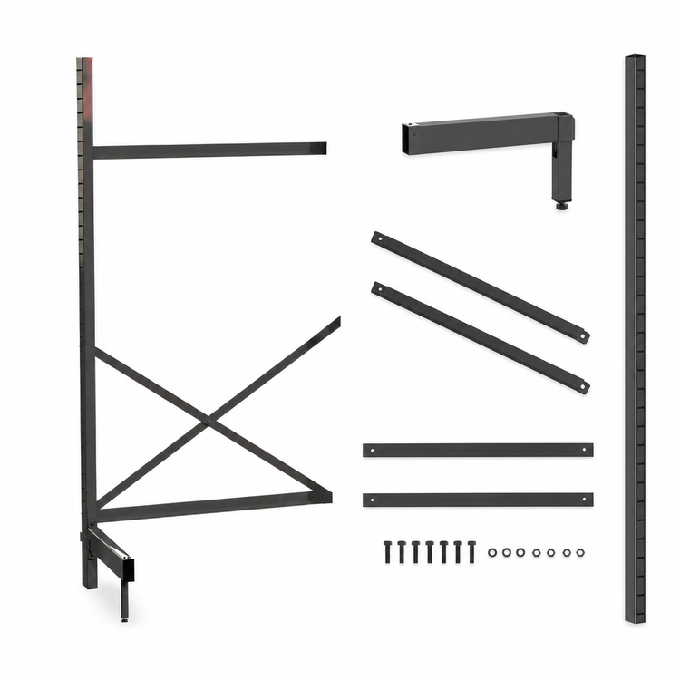 Product image #3 for Metro SmartLever 21" x 48" Add-On Cantilever Shelving Kit, 86-3/8" High, Epoxy Coated Steel