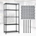 Thumbnail image #3 for Quantum 54 x 18 x 54 Inch Black Epoxy Antimicrobial Wire Shelving Starter Kit with 5 Shelves
