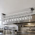 Thumbnail image #3 for 16-Inch Bright Chrome Ceiling-Mounted Glass Hanging Rack