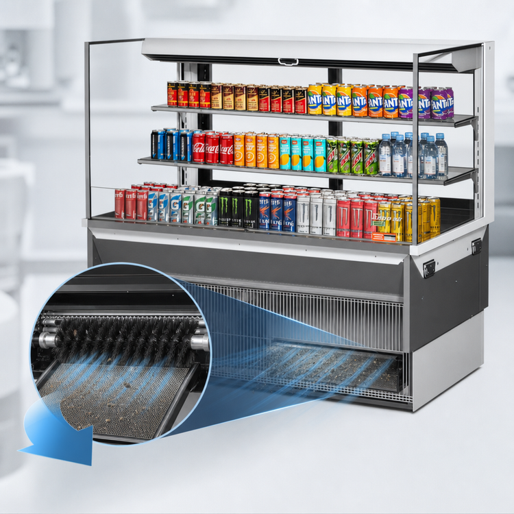 Product image #4 for Turbo Air Low Profile Drop-In Horizontal Open Refrigerated Display Case, 59-7/8 Inch Wide, 19.3 Cu. Ft., Self-Contained, R-290