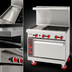 Thumbnail image #3 for American Range 36-Inch Commercial Gas Range with 12-Inch Left Griddle, 4 Open Burners, and Standard Oven