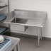 Thumbnail image #3 for John Boos Straight Soiled Dishtable with Pre-Rinse Sink, Right-to-Left Operation, 26 x 30 in