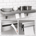 Thumbnail image #3 for Eagle Snap-n-Slide 24-Inch Wall-Mounted Shelf with Ticket Rail, 16-Gauge 430 Stainless Steel