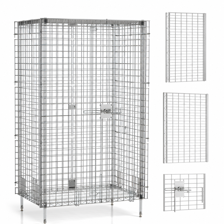 Product image #4 for Olympic 36-Inch W x 24-Inch D Chrome Security Enclosure Kit with Side-Hinged Doors
