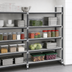 Thumbnail image #3 for Cambro Camshelving Elements XTRA 5-Tier Solid Stationary Add-On Shelving Unit, 18 x 36 x 84 Inches, Speckled Gray