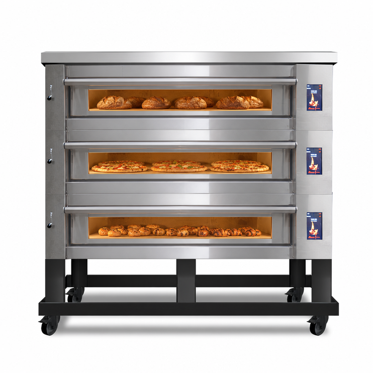 Product image #3 for Marra Forni ELST55-36/3 Three-Deck Electric Stackable Deck Oven with 55 x 36-Inch MarraStone Cooking Surfaces