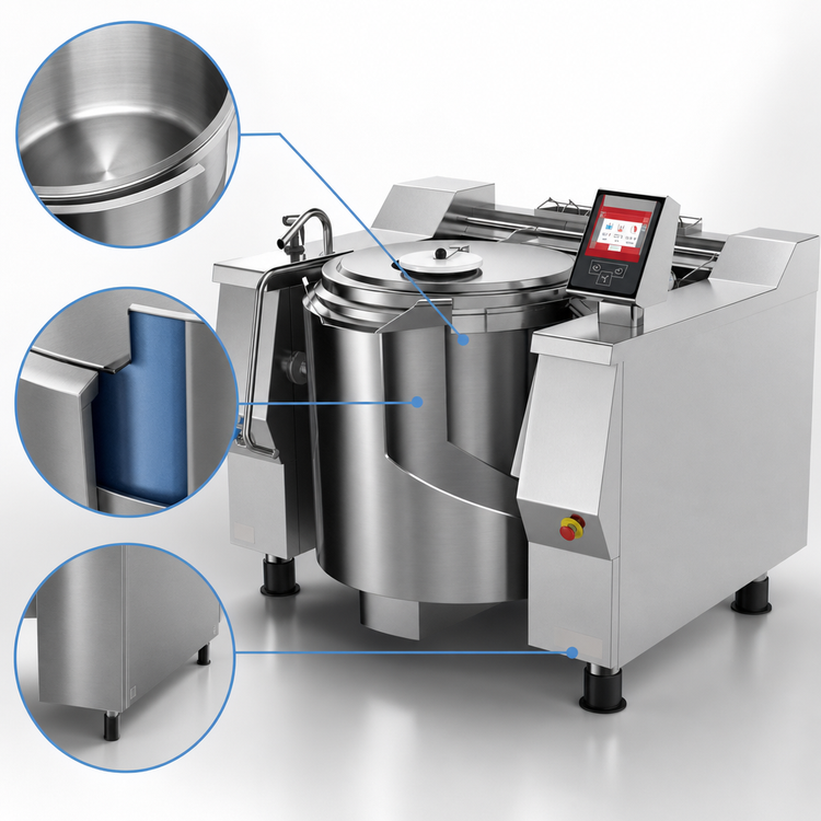 Product image #3 for Baskett 78 Gallon Electric Tilting Indirect Heat Kettle