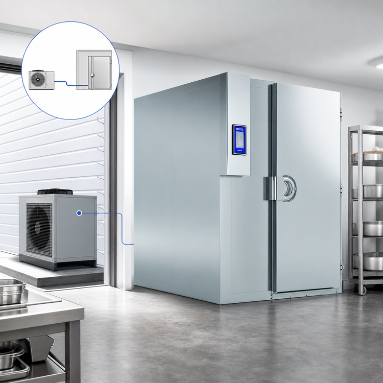 Product image #3 for Irinox MultiFresh MF 500.2 2T Pass-Thru Roll-In Blast Chiller/Shock Freezer with Remote Air-Cooled Condensing Unit