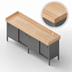Thumbnail image #3 for John Boos 132-Inch x 30-Inch Maple Top Enclosed Base Work Table with Sliding Doors