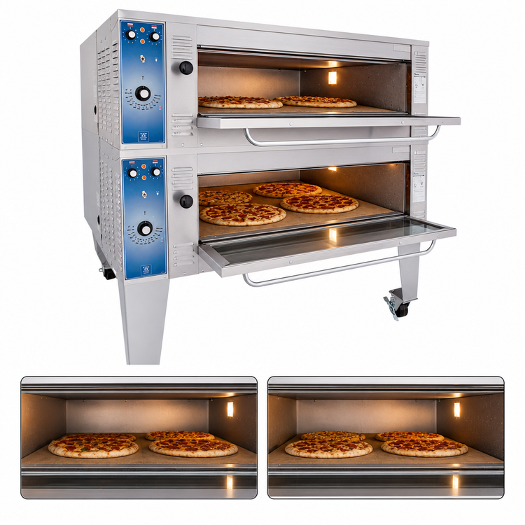Product image #3 for Bakers Pride Super Deck Series 2-Deck Electric Pizza Deck Oven, 16 kW