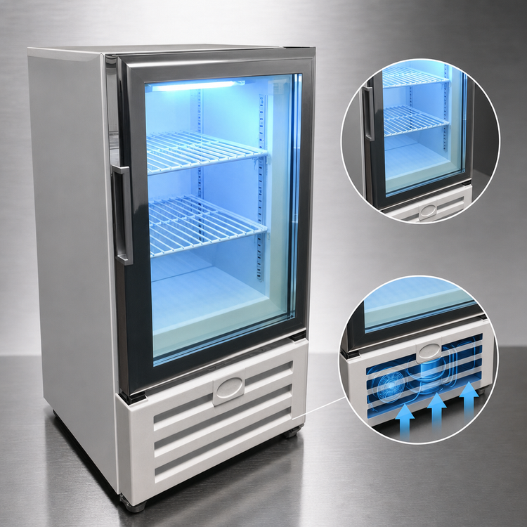 Product image #3 for Countertop Glass Door Freezer Merchandiser, 2 Cu. Ft., Bottom-Mount Self-Contained Refrigeration