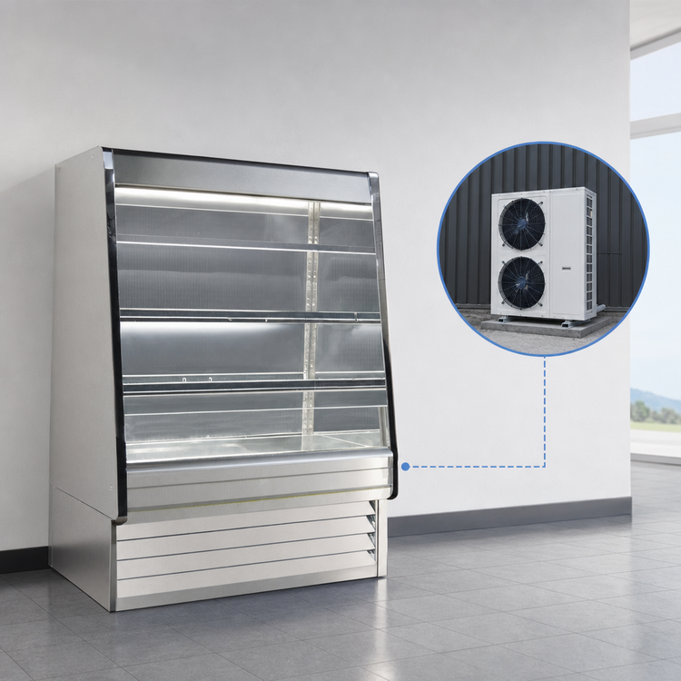 Product image #4 for Howard-McCray Ovation Series 99-Inch Remote Dairy Open Merchandiser with LED Lighting and Stainless Steel Finish