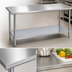 Thumbnail image #3 for Duke Manufacturing 84-Inch Stainless Steel Work Table with Galvanized Undershelf and Posts