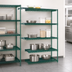 Thumbnail image #3 for Eagle Group Valu-Gard 4-Tier Add-On Wire Shelving Unit, 60 x 24 x 74 Inches, Green Epoxy Finish