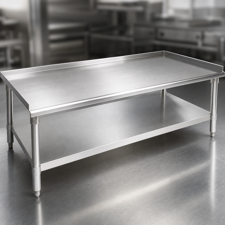 Product image #3 for John Boos 15-Inch x 30-Inch x 24-Inch Stainless Steel Equipment Stand with 16-Gauge Top and Adjustable Undershelf