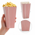 Thumbnail image #3 for Benchmark 1.25 oz Red & White Striped Popcorn Tapered Scoop Box, 500/Case