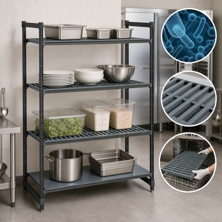 Product image #3 for Camshelving® Basics Plus Starter Unit — 18" Deep x 48" Long x 72" High, 4-Shelf (3 Vented + 1 Solid), Brushed Graphite