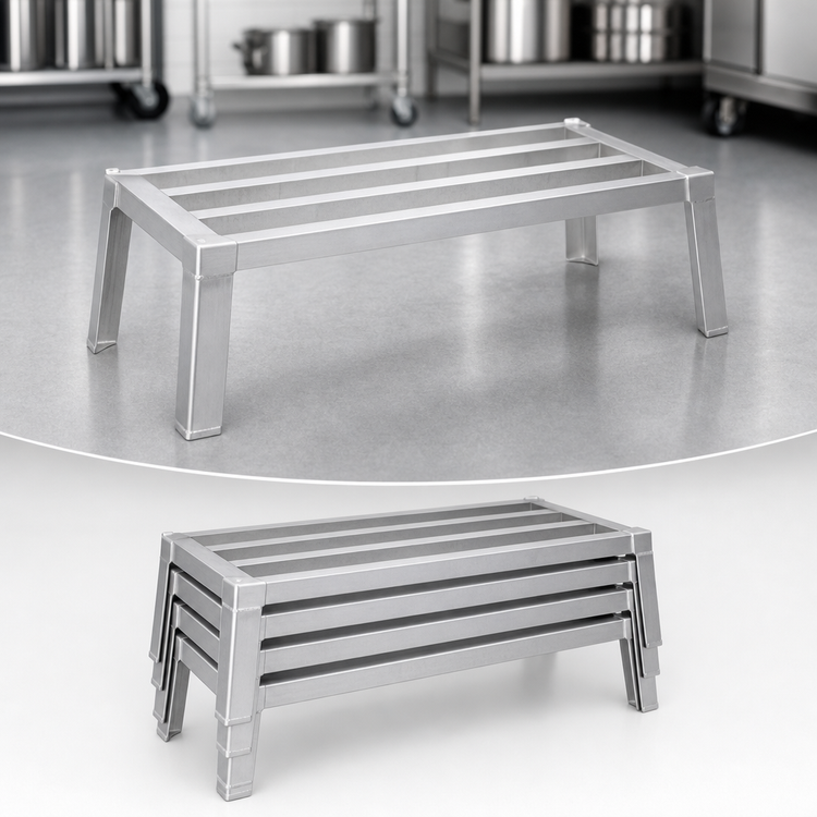 Product image #3 for Eagle Group Nesting Aluminum Dunnage Rack, 36 x 20 x 12 Inches, 3,200 lb Capacity