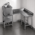Thumbnail image #3 for Eagle Group Corner Clean Dishtable, Right-Hand, 96-Inch Machine-to-Corner x 60-Inch Corner-to-End, 30-Inch Working Depth