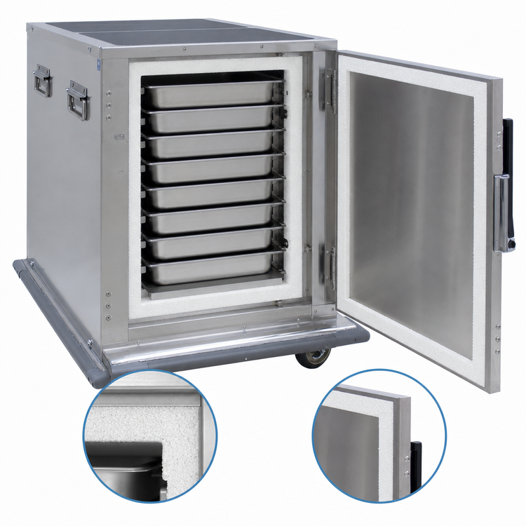 Product image #3 for Cres Cor Half-Size Insulated Mobile Enclosed Transport Cabinet for 8 Pans