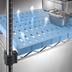 Thumbnail image #3 for QuadPlus Louvered Blue Polymer Shelf Mat with MICROGARD Antimicrobial Protection, 72 Inch x 24 Inch