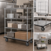 Thumbnail image #3 for Metro Super Erecta 4-Shelf Chrome Wire Dolly Truck, 36