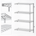 Thumbnail image #3 for Eagle Group 4-Tier QuadTruss® Add-On Wire Shelving Unit, 36 x 24 x 63 Inches, Chrome-Plated